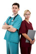 young successful medical team on the white young successful medical team on the white