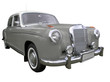 Mercedes Benz 220S 1956 isolated with clipping path