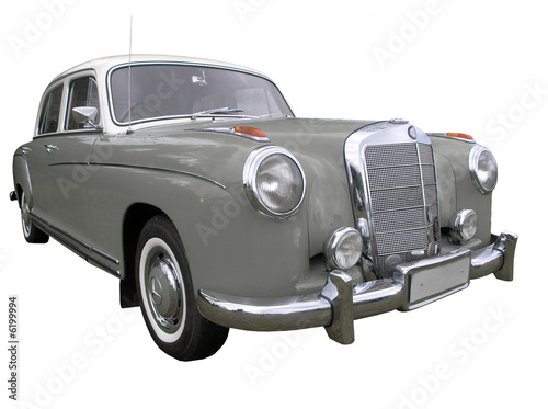 Mercedes Benz 220S 1956 isolated with clipping path