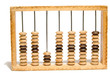 old abacus on white isolated background