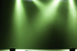 The theater lights with smoke