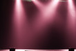 The theater lights with smoke