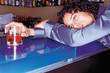 Man drinking cocktail