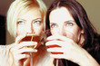 Women drinking cocktails