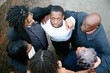 Black family in circle