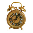 old-faschioned alarm clock,  isolated on white, path included