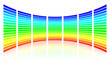 3D Graphics equalizer bars White