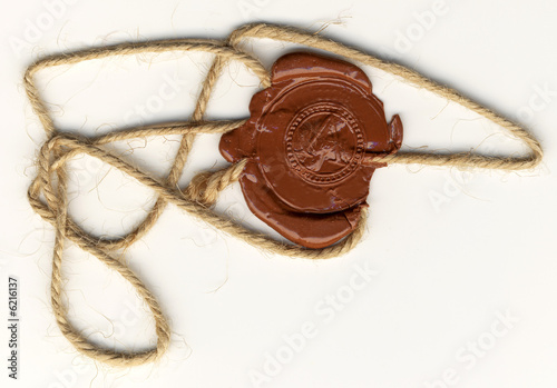 Wax seal with rope