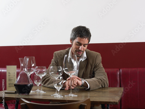 Man waiting for date to arrive Man waiting for date to arrive
