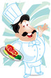 cocinero con plato