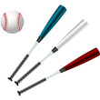 Baseball bats and ball