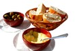 Bread, olives and alioli