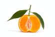 tangerine isolated on a white background.