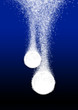 fizzy tablet in the water