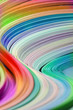 Abstract design of paper filigree strips folded in waves