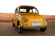 Vintage yellow car. Vintage yellow car.