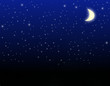 Stars and moon.