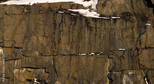 Photo: winter, snow, stones, sunlight, background winter, snow, stones, sunlight, background