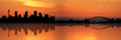 Sydney skyline at sunset illustration