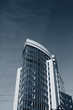 Modern office building over blue sky. Modern office building over blue sky.