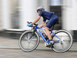 A junior racing cycler in competition