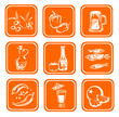 stylized food symbols
