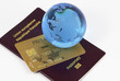 passeport  carte et globe