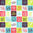 joets et enfance - motif damier