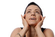 Foto: Portait of a beautiful woman looking up Portait of a beautiful woman looking up