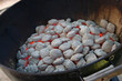 Hot coals ready for a summer cookout Hot coals ready for a summer cookout