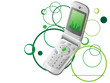 Abstract background witn phone. Vector illustration