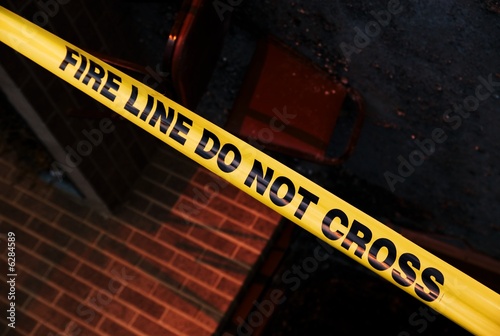 Photo: Fire line tape Fire line tape