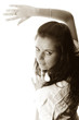 beautiful girl portret on white beautiful girl portret on white