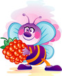 Bee with a berry