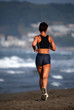 jogging on beach