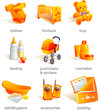 Icon set - baby catalogue goods, items. Vector illustration Icon set - baby catalogue goods, items. Vector illustration