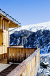 Balcon d'un chalet à la montagne Balcon d'un chalet à la montagne