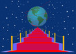 red carpet and globe red carpet and globe