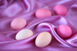 easter egg on pink background