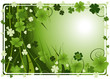 design for St. Patrick's Day with four and three leaf clovers