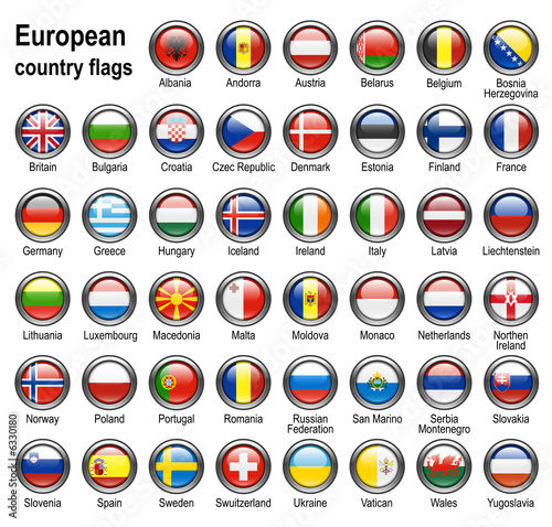 flags of europe. with european contry flags