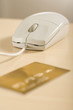 Photo: a mouse and a credit card a mouse and a credit card