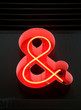 Red Neon Ampersand Sign 