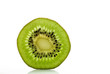 Thin sliced Kiwi fruit with backlight Thin sliced Kiwi fruit with backlight