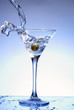 Martini being poured into a glass