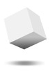 white cube with shadow