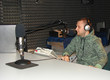 Hip hop artist in the studio