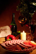 Sausage and wine