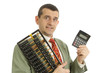 Homme d'affaires et calculette