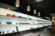 shelfs in store with bags and shoes